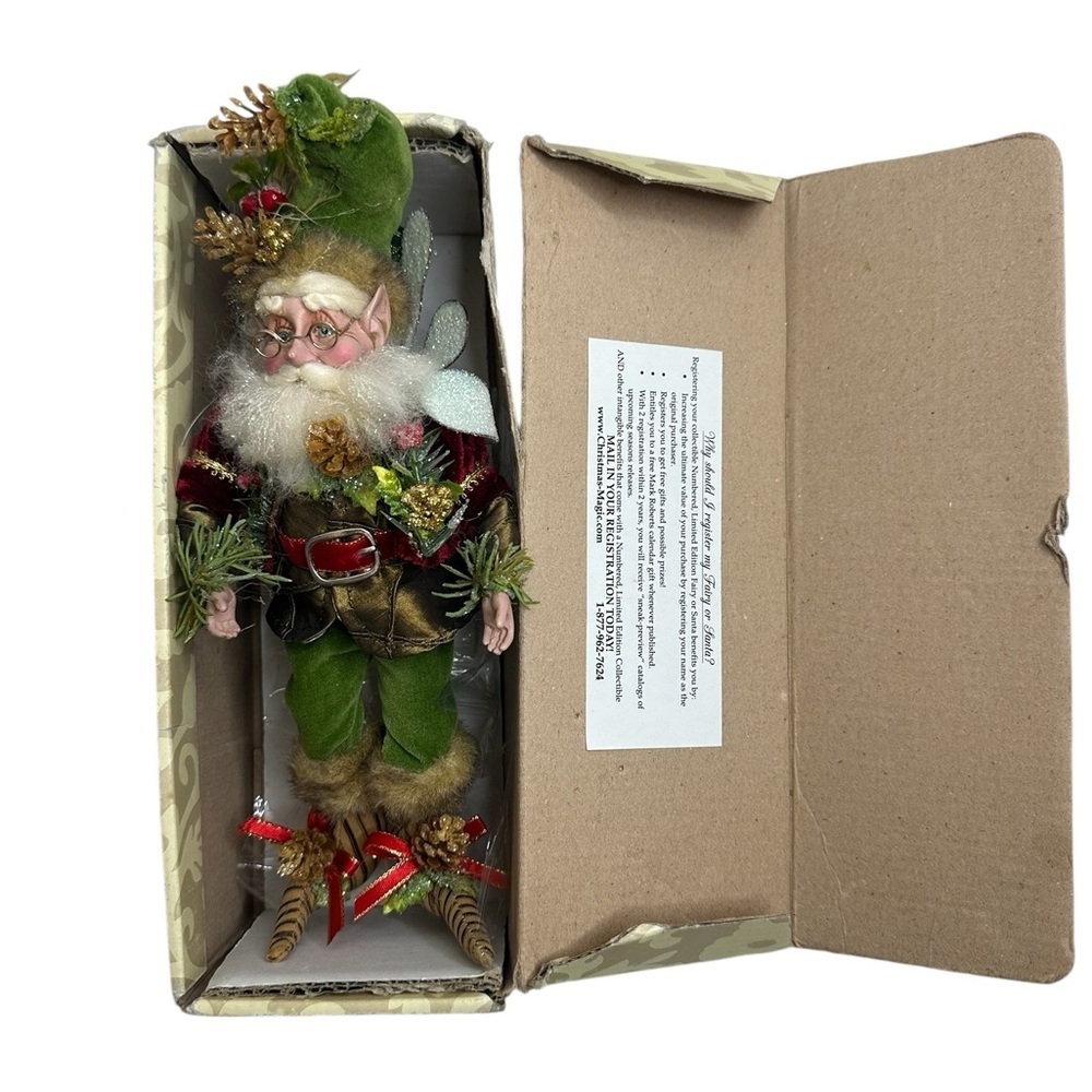 Mark Roberts Mistletoe Fairy Small 51-12408 # 2796/7500 Red Green Gold 2011 - Picture 7 of 8